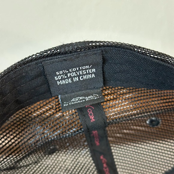 Christian Audigier Don Ed Hardy Hat Cap Snap Back Love Kills Trucker Mesh Jewels - Picture 9 of 9